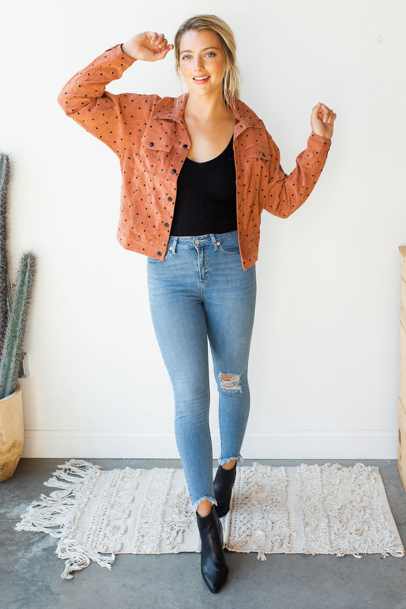 mode, star gazer cord jacket