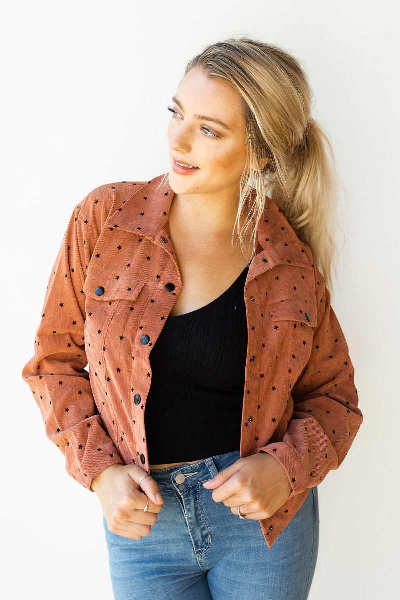 mode, star gazer cord jacket