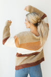 mode, fresh texture block striped cardi