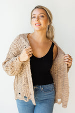 mode, one heart distressed cardi