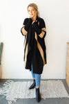 mode, chunky striped long cardi