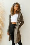 mode, longline hoodie cardigan