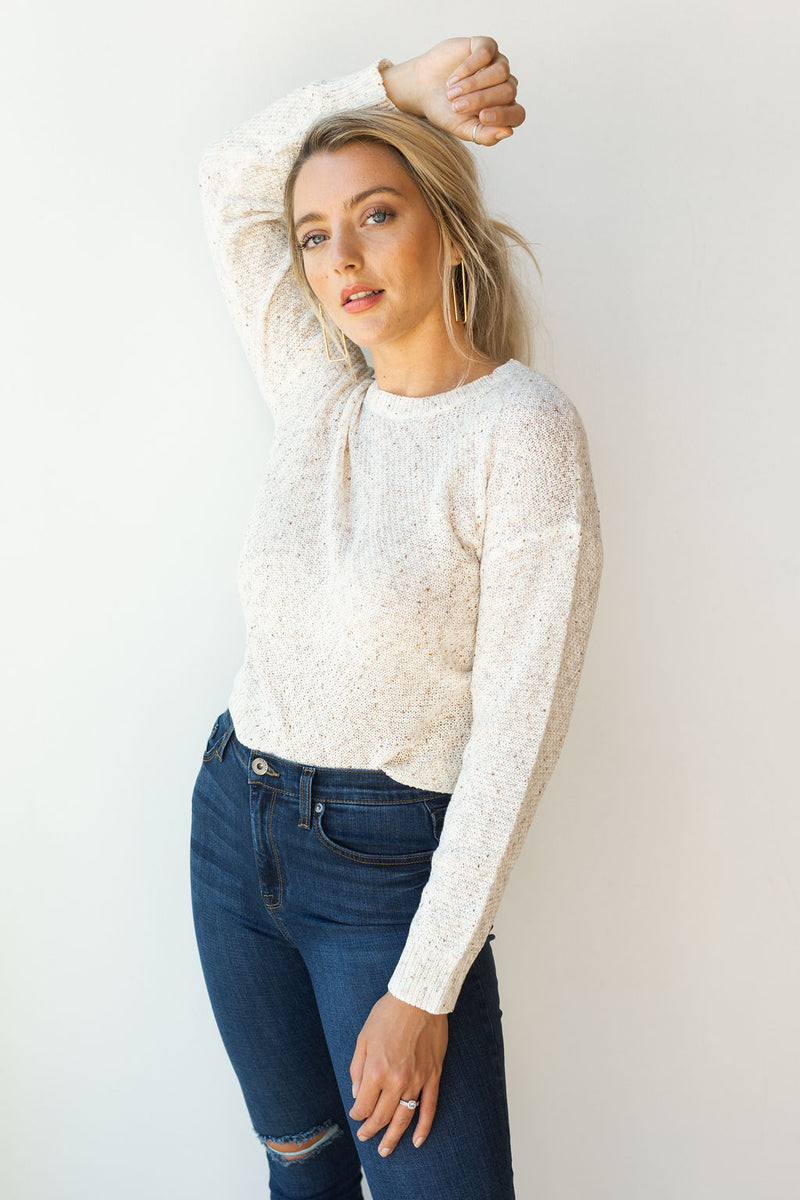 mode, morning oats sweater