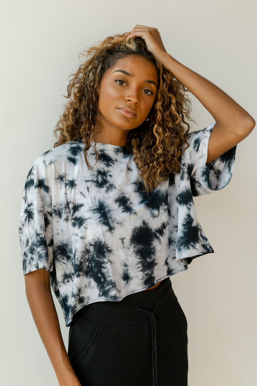 mode, lost and found tie dye tee