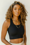 mode, ribbed all over crop tank