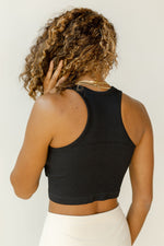 mode, ribbed all over crop tank