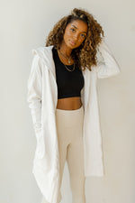 mode, longline hoodie cardigan
