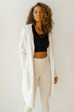 mode, longline hoodie cardigan