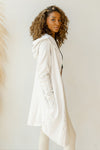 mode, longline hoodie cardigan