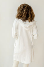 mode, longline hoodie cardigan