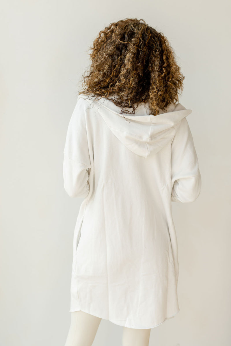 mode, longline hoodie cardigan