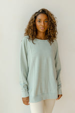 mode, essential mineral-wash raglan terry pullover