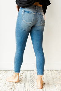 mode, distressed crop skinny