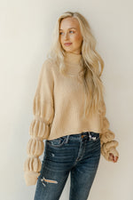 mode, donut sleeve cropped sweater