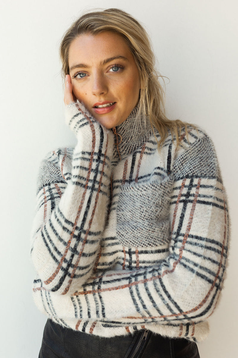 mode, Hallie rosegold zip up sweater