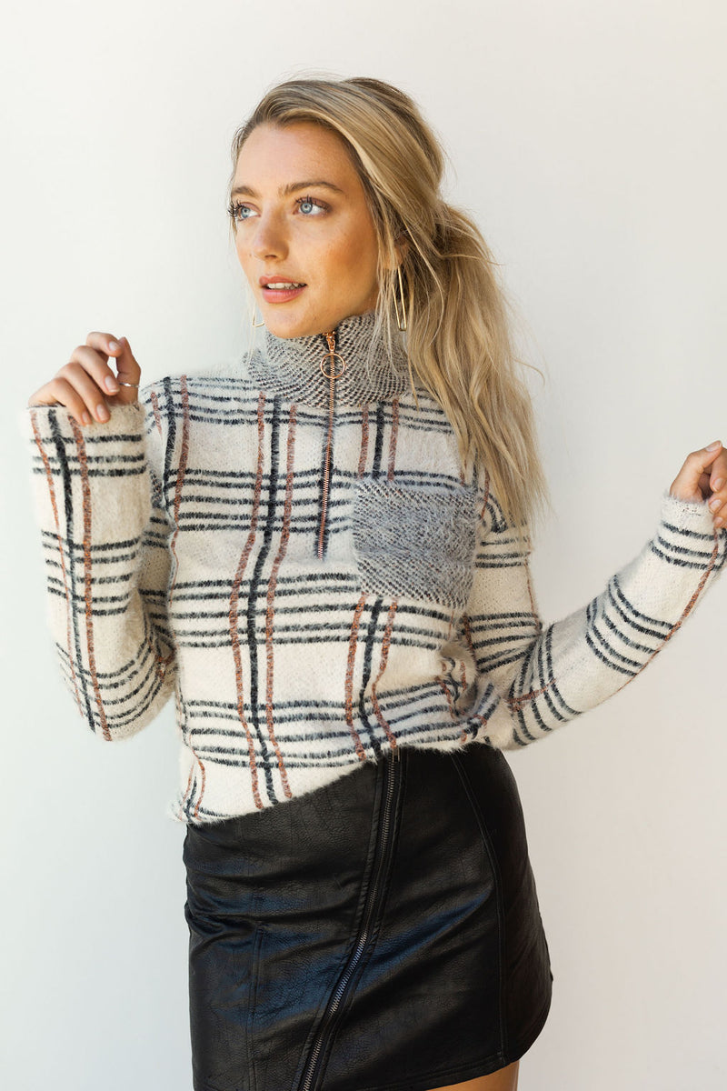mode, Hallie rosegold zip up sweater