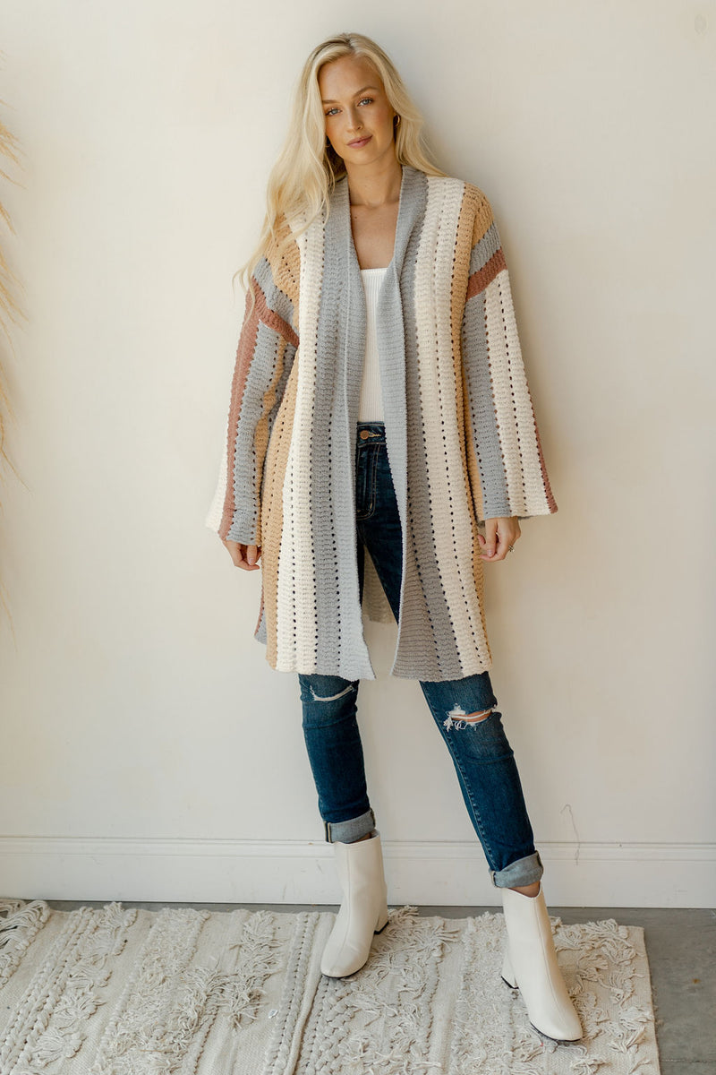 mode, love you forever open cardigan