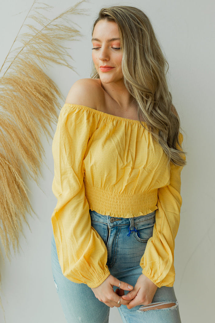 mode, golden rays crop blouse