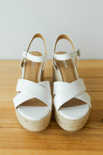 mode, sweet as honey woven platform
