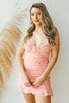 mode, warm feeling rouched ruffle mini dress