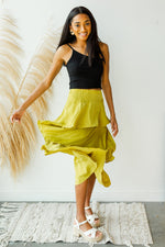 mode, confident steps layered skirt