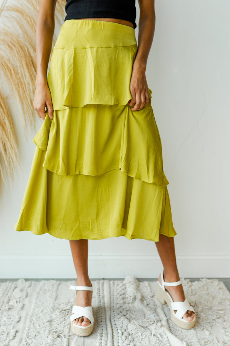 mode, confident steps layered skirt