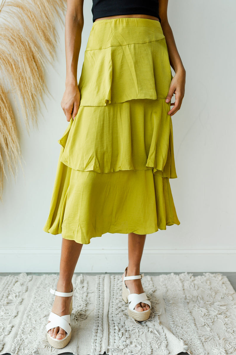 mode, confident steps layered skirt