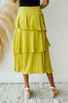 mode, confident steps layered skirt