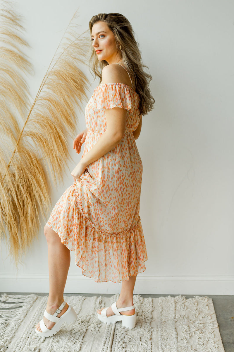 mode, double ruffle dress