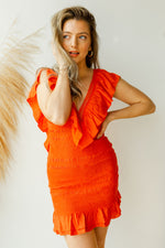 mode, happy thoughts smocking detail dress
