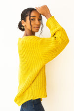 mode, lime slice sweater
