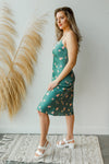 mode, crepe satin midi dress