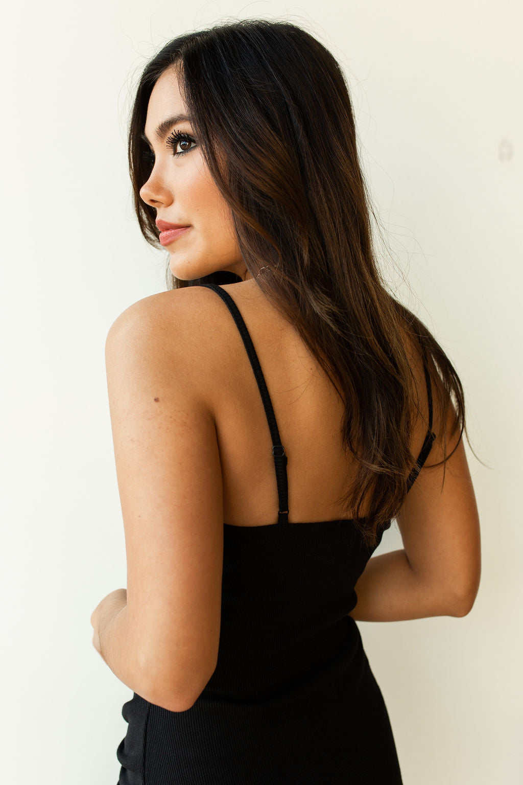 mode, luna cropped top black