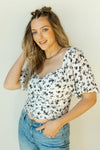 mode, flower puff sleeve