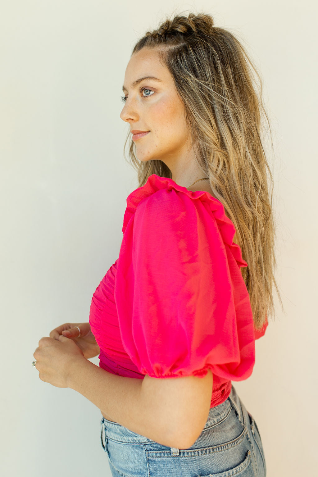 mode, iconic ruched top