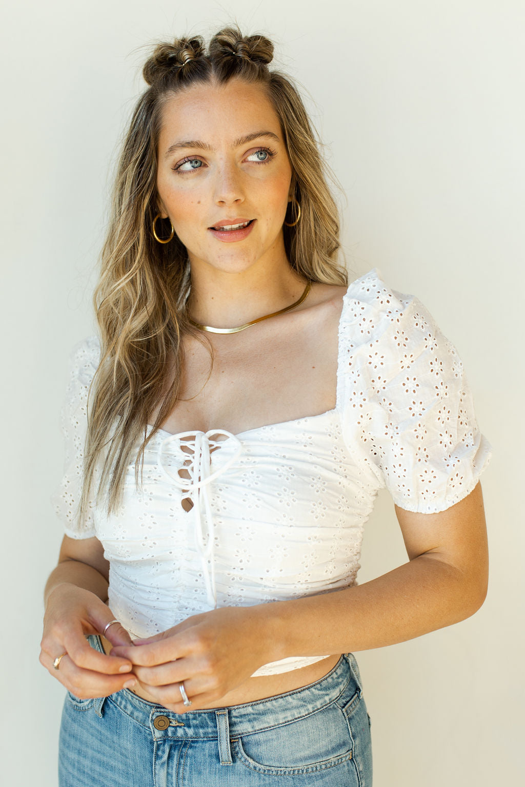 mode, looking divine embroidered crop