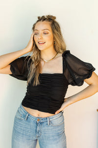 mode, iconic ruched top