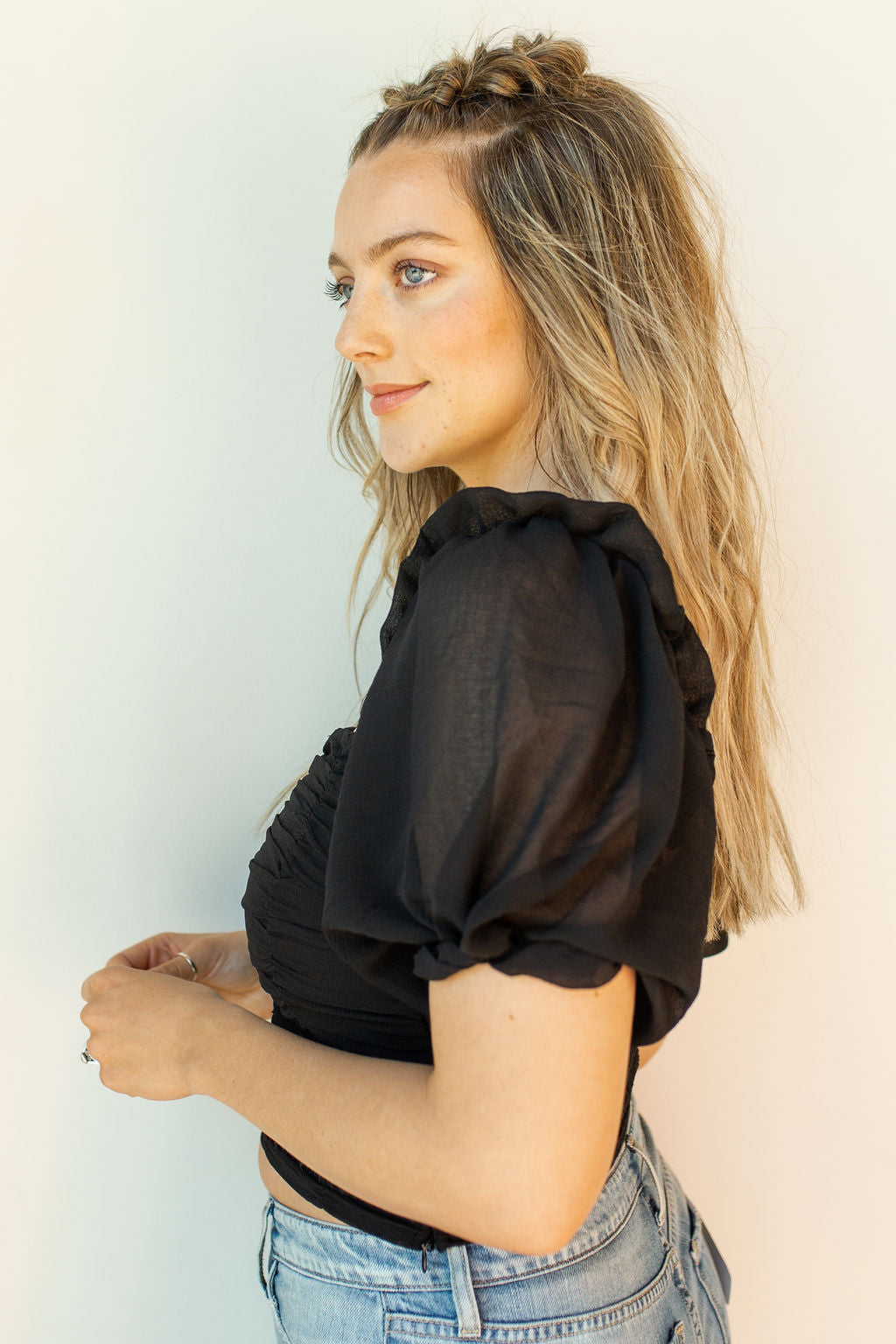 mode, iconic ruched top