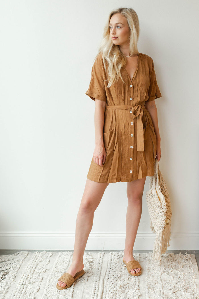 mode, making moves belted dress