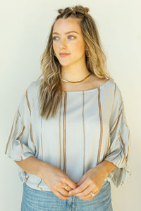 mode, desert stripe top