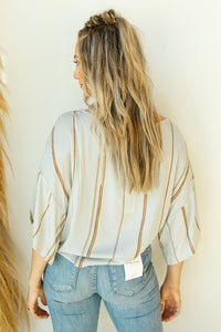 mode, desert stripe top