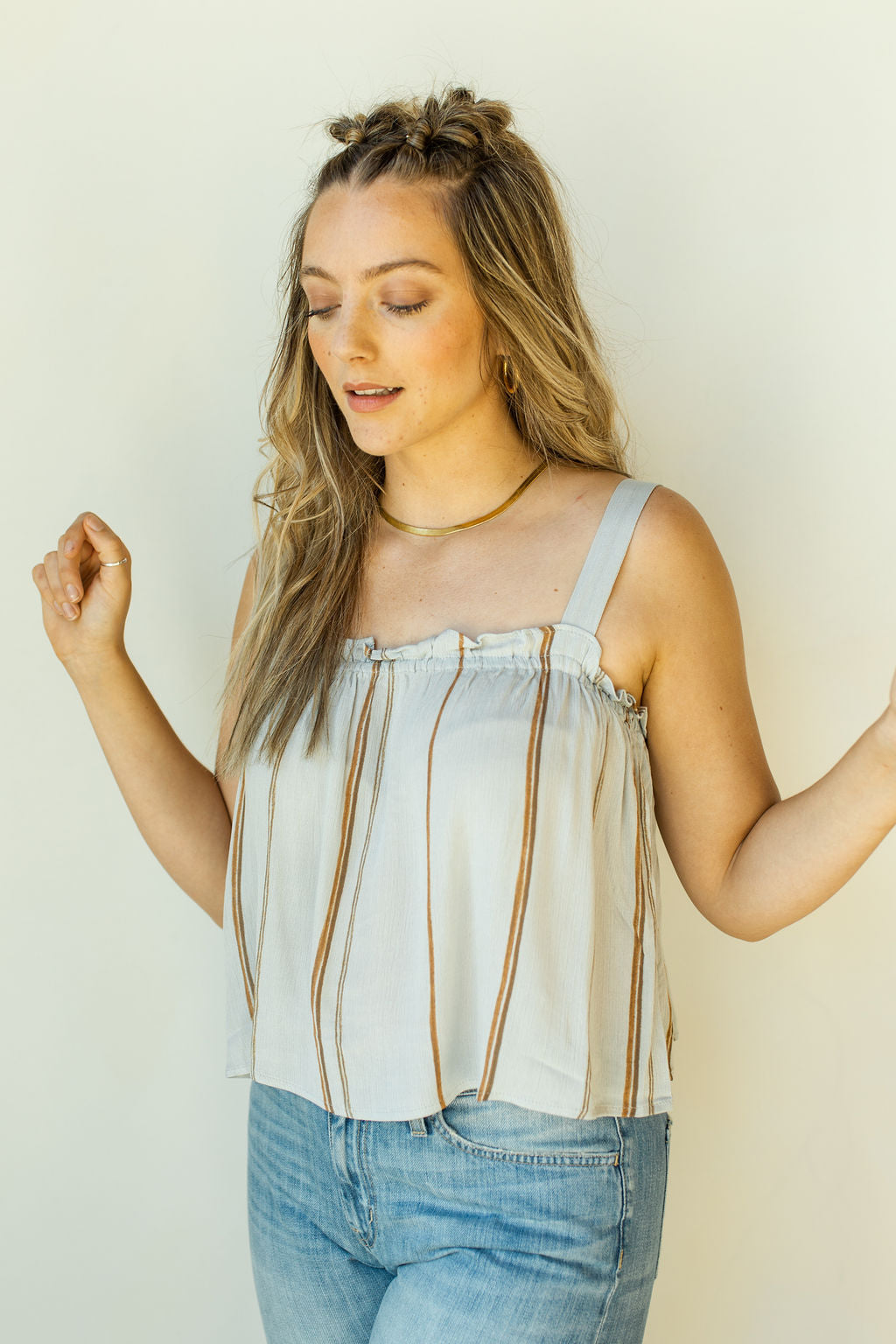 mode, desert stripe tank