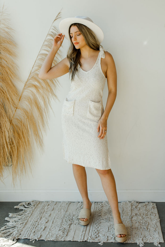 mode, knit pocket dress