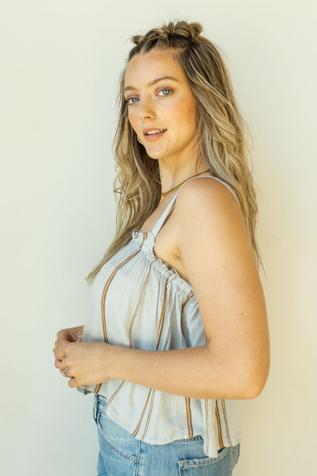 mode, desert stripe tank