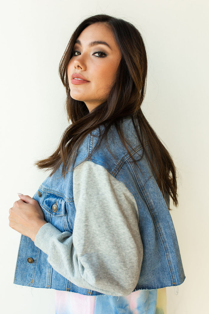mode, summer nights denim jacket