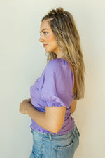 mode, power sleeve blouse