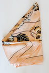 mode, pink florals scarf
