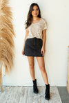 mode, soft knit spotted tee