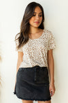 mode, soft knit spotted tee