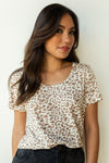 mode, soft knit spotted tee